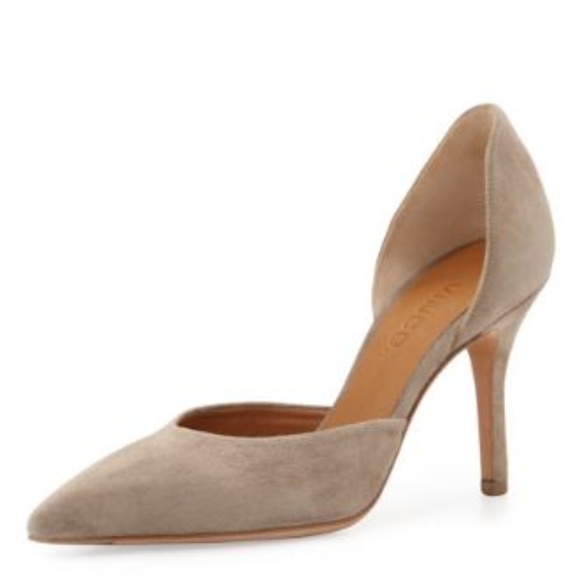 Vince Shoes - VINCE Celeste D'Orsay Gray Suede Low Heels/Pumps 9